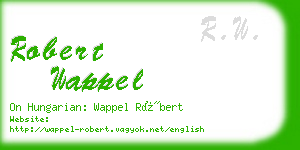 robert wappel business card